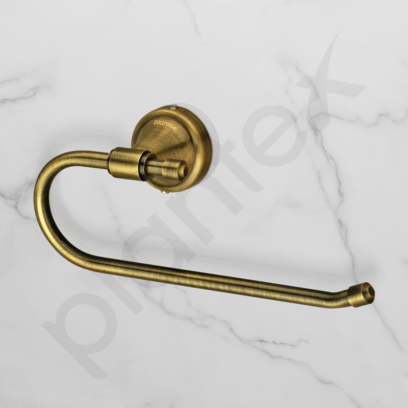 Plantex Bathroom Accessories - Stainless Steel 304 Grade Niko Napkin Holder/Towel Holder/Towel Hanger for Kitchen/Towel Ring (Brass Antique) - Image 5