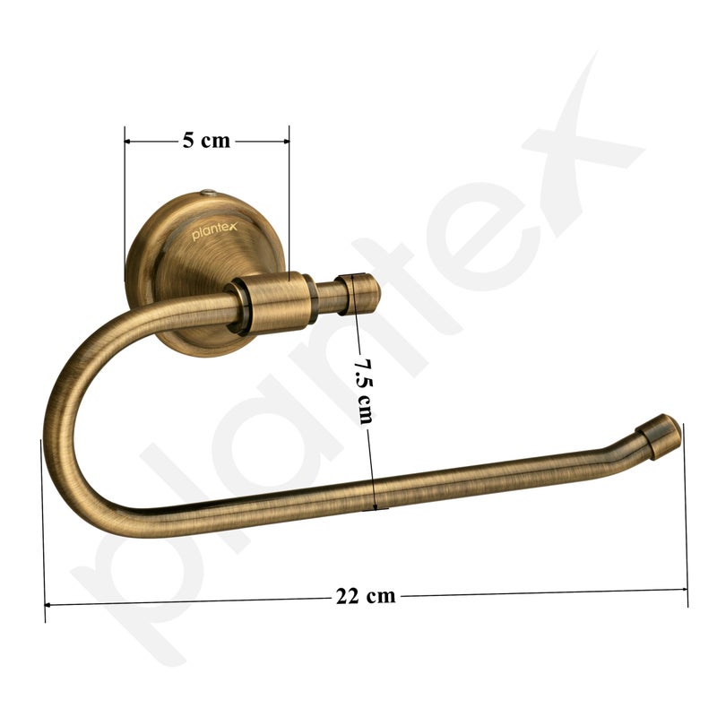 Plantex Bathroom Accessories - Stainless Steel 304 Grade Niko Napkin Holder/Towel Holder/Towel Hanger for Kitchen/Towel Ring (Brass Antique) - Image 4