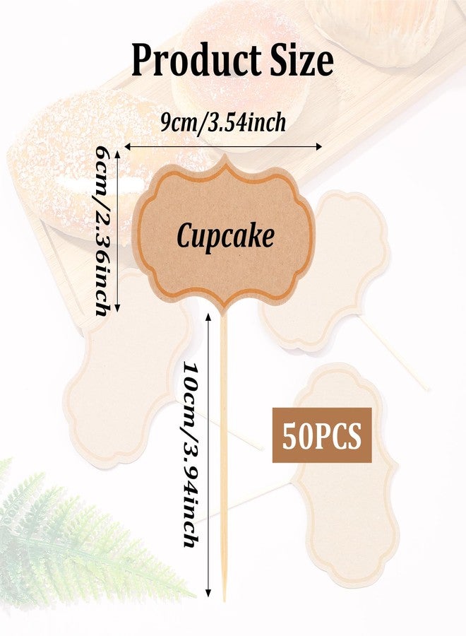 Eldraqth 50 Pcs Cheese Markers for Charcuterie Board Food Labels for Party Buffet Grazing Table Supplies Blank Toothpick Flags Appetizer Signs for Birthday Wedding Party Food Decorations - Image 2