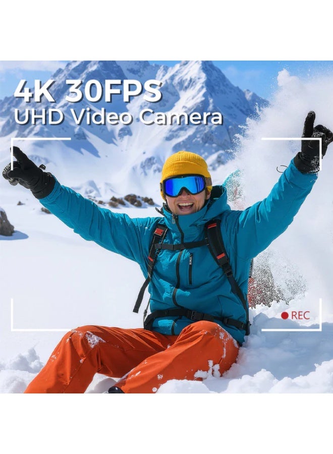 BlueFire 4K Ultra HD Anti-Shake WIFI Action Camera with 98ft Waterproof, Touch Screen, Magnetic Mount & Pre-Recording for Cycling, Motorcycle, Vlogging & Diving - Image 3