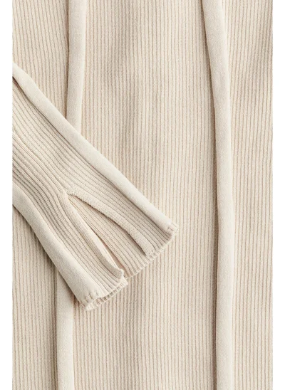 H&M Low-back rib-knit bodycon dress