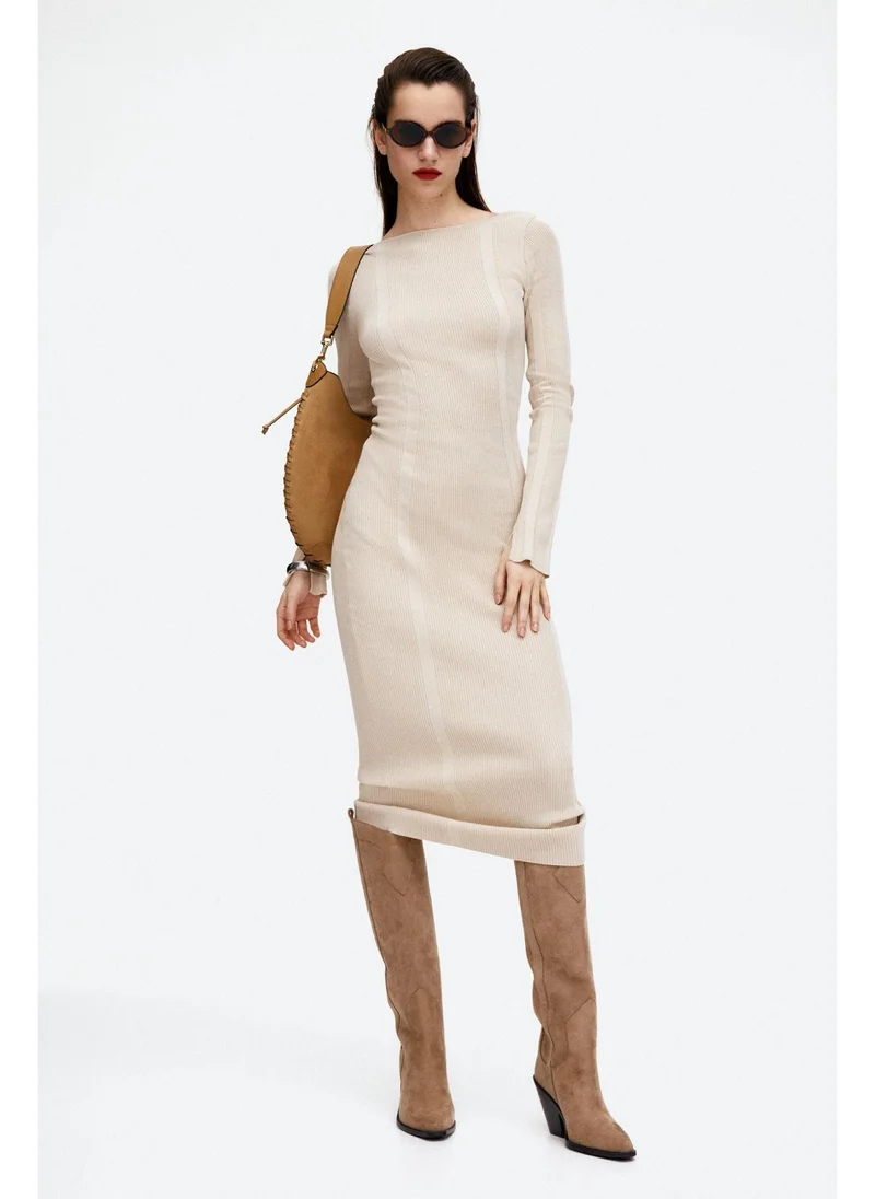 H&M Low-back rib-knit bodycon dress