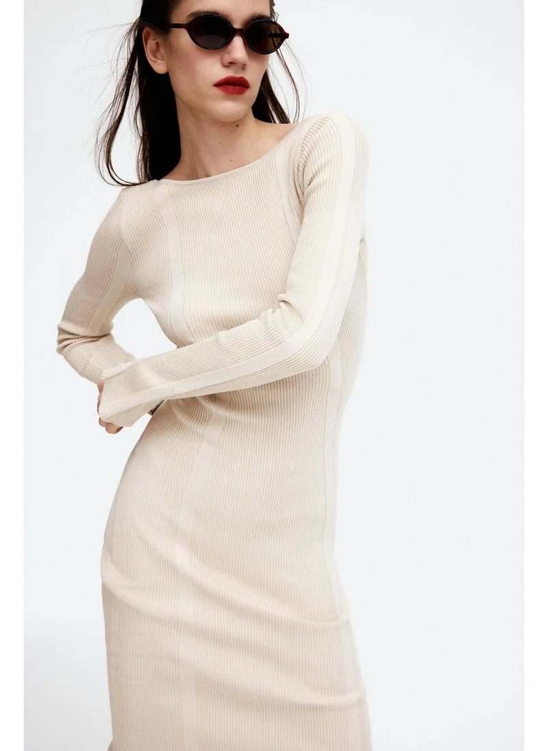 H&M Low-back rib-knit bodycon dress