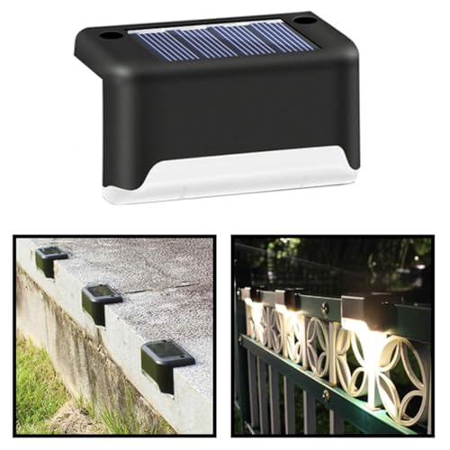 Epyz Solar Light Outdoor Waterproof Step LED Solar Powered Deck Lights for Steps Stairs Paths Garden Fences Pathway, Outdoor Solar Deck Lights [ Pack of 1, Warm Light ] - Image 4