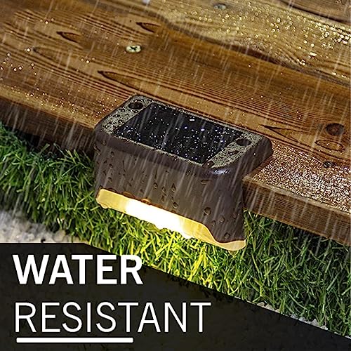 Epyz Solar Light Outdoor Waterproof Step LED Solar Powered Deck Lights for Steps Stairs Paths Garden Fences Pathway, Outdoor Solar Deck Lights [ Pack of 1, Warm Light ] - Image 3
