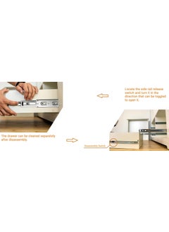 HYDERON Hyderon Icore Mild Steel Heavy Duty Telescopic SlideDrawer Channel 16 inches Silver  - Image 3