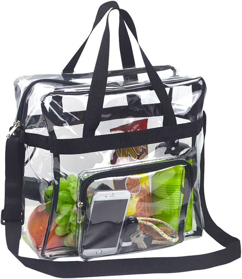 Clearworld Clear Bag Stadium Approved,Stadium Security Travel & Gym Clear Tote Bags,12"x 6"x12" | Stadium Approved, Stadium Security, Travel, Gym, 12"x 6"x12" - Image 1