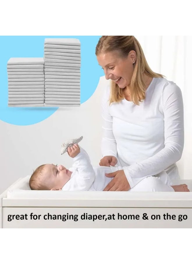 Cute 'n' Cuddle Cute 'n' Cuddle 60 Pcs Disposable Changing Mat White 60cmX45cm With 60 Disposable Scented bags Pink  - Image 2