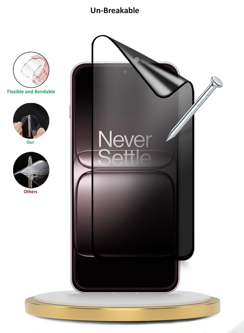 Wtech OnePlus 13s 5G 2025 Premium Nano Ceramic Privacy Full Glue Full Cover Matte Flexible Screen Protector (MSCNMP) - Clear/Black - Image 3