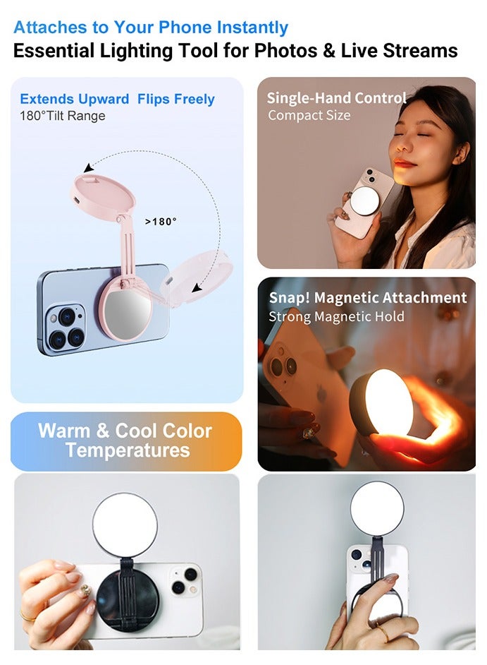 LED ضوء الفيديو,ضوء الكمبيوتر للاجتماع ضوء الفيديو,متعددة الزاوية القابلة للتعديل و Splicable متعددة الوظائف جيب ملء ضوء LED ضوء سيلفي مع مقاطع ضوء الهاتف المحمول لفيديو إطلاق النار Vlogging Kit,3 أ - Image 2