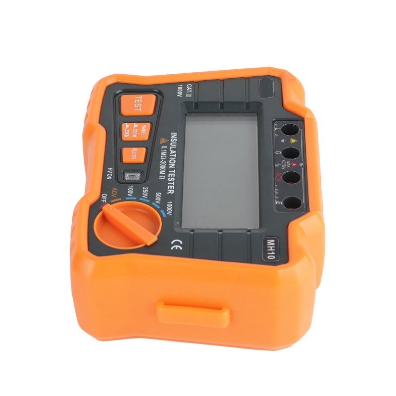 Digital Megohm Meter Electrical Earth Resistance Insulation Tester High Accuracy MH10 Orange - Image 3