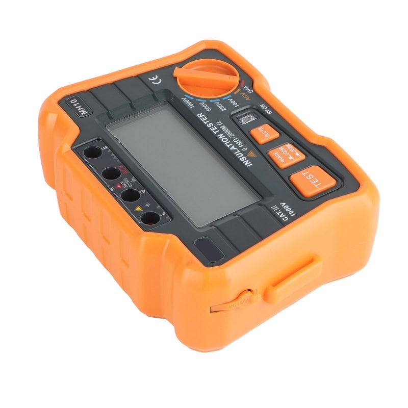 Digital Megohm Meter Electrical Earth Resistance Insulation Tester High Accuracy MH10 Orange - Image 2
