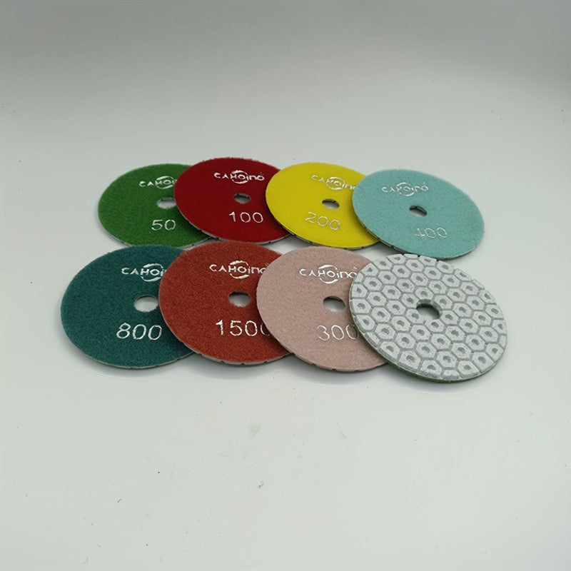 4 Inch 400 Grit Diamond Wet Polishing Pads 3pcs for Marble Granite Concrete Quartz Countertops - Image 2