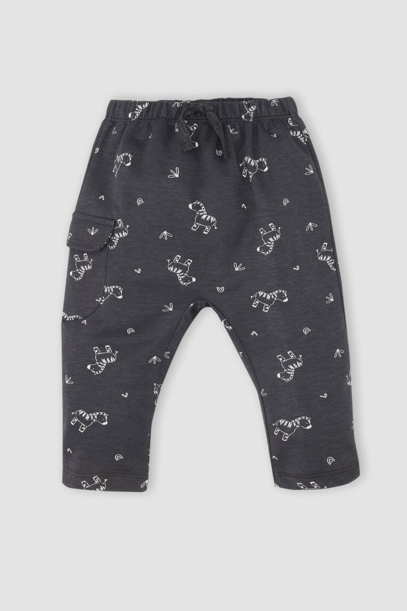 DeFacto Baby Boy Regular Fit Zebra Patterned Elastic Waist Sweatpants  - Image 1