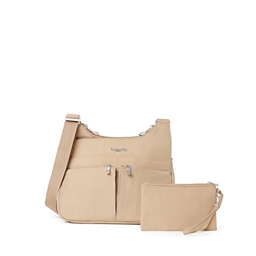 Baggallini Womens With Rfid Cross Over Crossbody, Beach, One Size US - Image 1