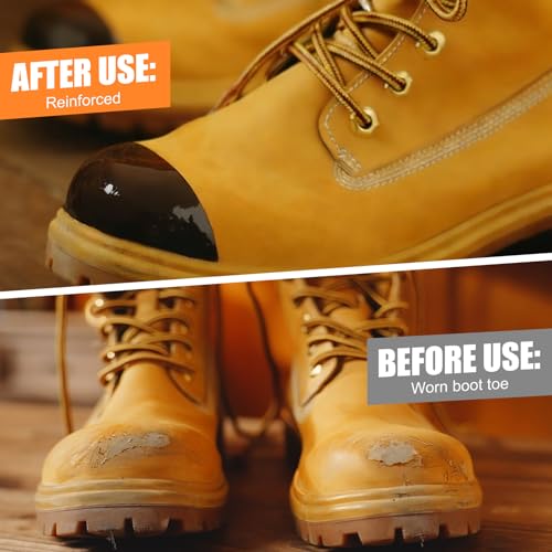 Ceoighe 1 Pack Polyurethane Boot Toe Repair Kit Waterproof, Abrasion Resistant Glue Adhesive & Protector for Work Boots Safety, Leather and Rubber Shoes (Brown) - Image 3
