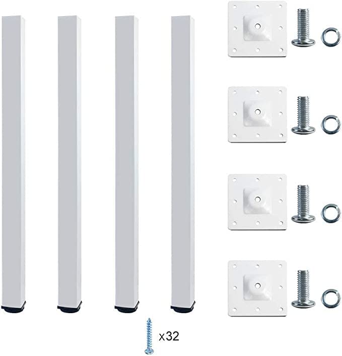 Dcloud Table Legs Metal Wide Heavy Duty Desk Legs DIY Furniture Legs for Dining TableCoffee TableOffice Desk only Legs Stright Shape White - Image 5