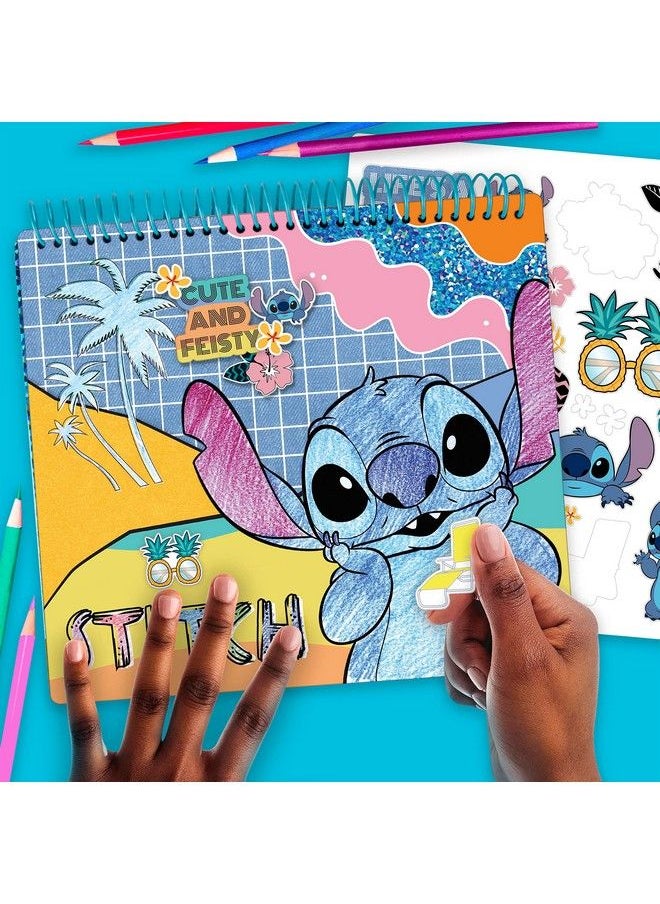 Fashion Angels - Disney Stitch Color & Collage Design Set 15 Colorable Lilo And Stitch Posters Add Your Own Designs With 7 Included Sticker Sheets Ages 8 And Up - Image 1