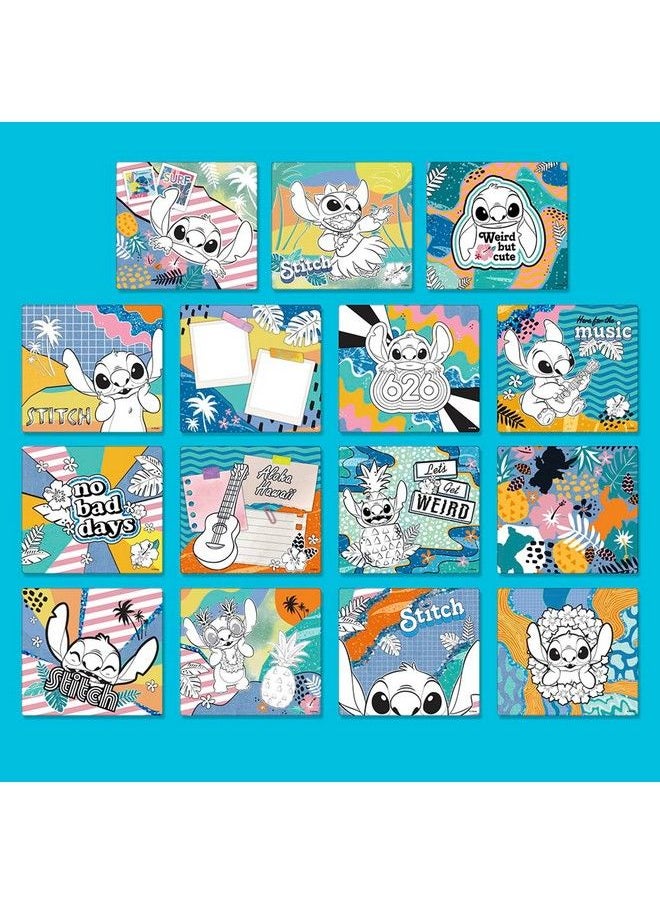 Fashion Angels - Disney Stitch Color & Collage Design Set 15 Colorable Lilo And Stitch Posters Add Your Own Designs With 7 Included Sticker Sheets Ages 8 And Up - Image 1