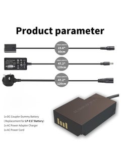 TIGER E18 AC Power Adapter & DR-E18 Dummy Battery LP-E17 DC Coupler Charger Kit for Canon EOS Rebel SL2 SL3 T6i T6S T7i T8i 200D 200D II 250D 750D 760D 800D 77D - Continuous Power Supply for Studio & Extended Shoots  - Image 4