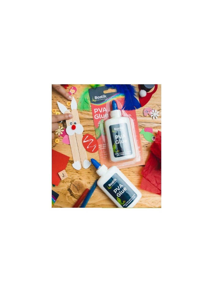 Bostik - PVA Art White Glue 118 ml | Washable and Kid Friendly | Great for Making Slime and Crafting - Image 1