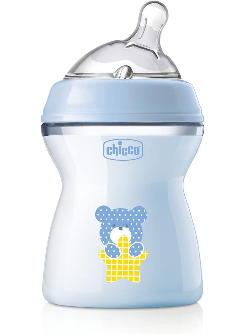 Chicco Natural Feeling Anti-Colic Baby Bottle, 150 ml, Pink - Image 1
