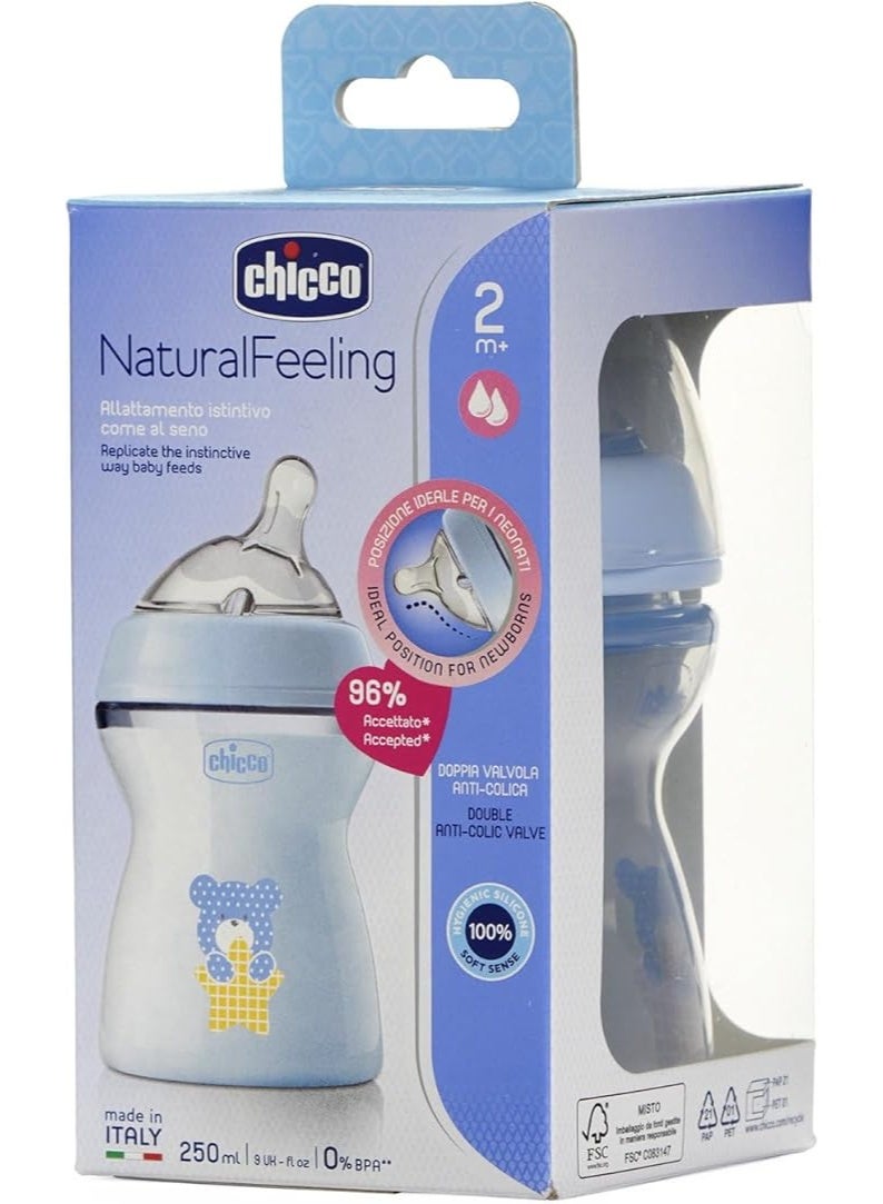 Chicco Natural Feeling Anti-Colic Baby Bottle, 150 ml, Pink - Image 3