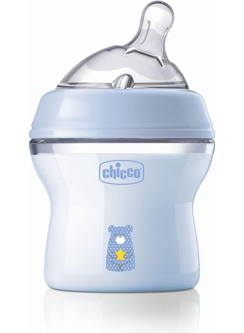 Chicco Natural Feeling Anti-Colic Baby Bottle, 150 ml, Blue - Image 4