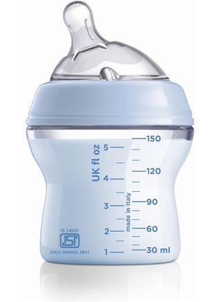 Chicco Natural Feeling Anti-Colic Baby Bottle, 150 ml, Blue