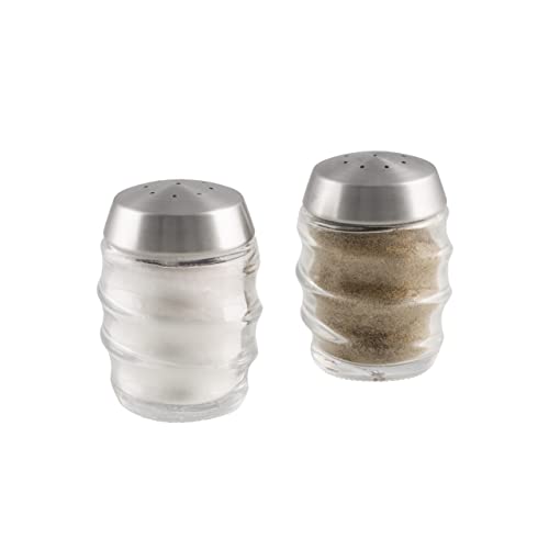 Cole & Mason Bray Salt & Pepper Shaker Set - Wide Neck Salt and Pepper Shakers - Inverted Shaker Set - Partially Filled Spice Tools - Hand Wash Kitchen Tools - Clear - Image 1