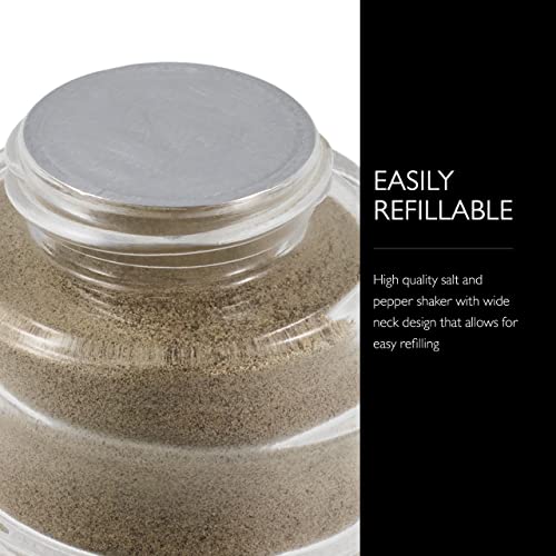 Cole & Mason Bray Salt & Pepper Shaker Set - Wide Neck Salt and Pepper Shakers - Inverted Shaker Set - Partially Filled Spice Tools - Hand Wash Kitchen Tools - Clear - Image 5