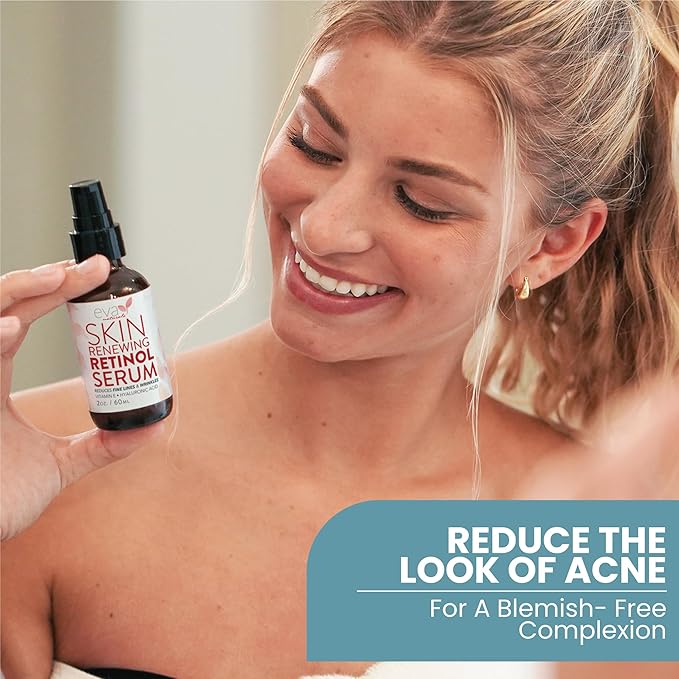 Eva Naturals Retinol Serum 25 by Eva Naturals 60 ml DoubleSized Bottle Best AntiAging Serum Minimizes Wrinkles Helps Prevent Sun Damage and Fades Dark Spots Vitamin A Retinol with Hyaluronic Acid - Image 5