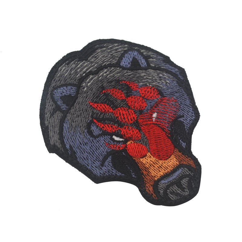 Animal Armband Magic Sticker Tiger Wolf Bear Embroidered Patch Clothing Bag Decoration - Image 3