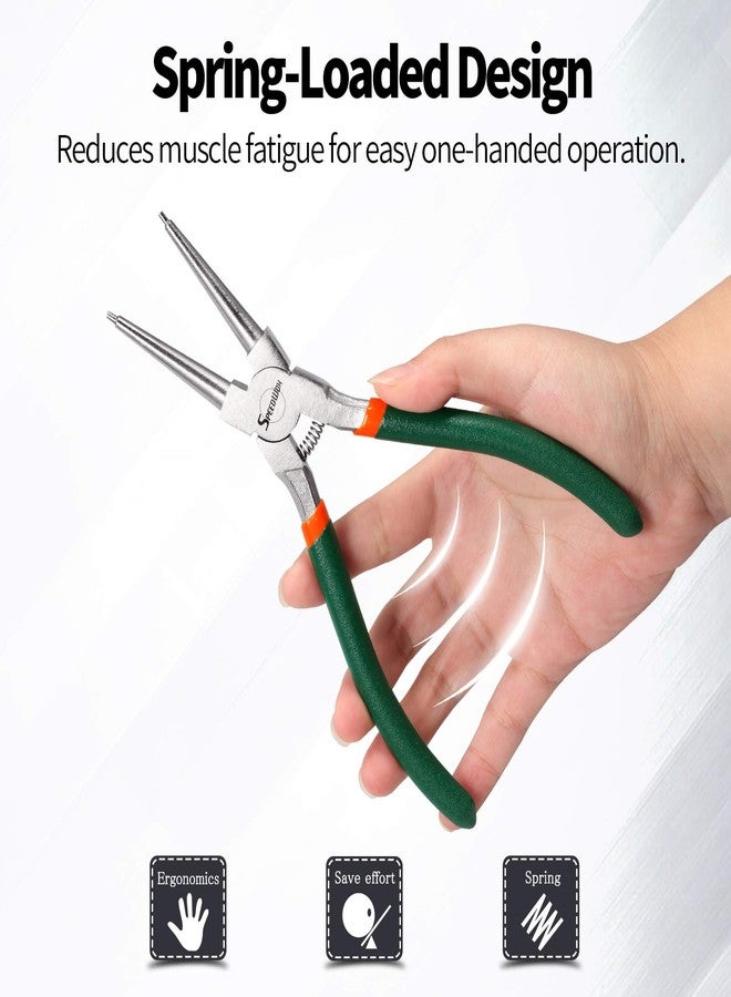 SPEEDWOX 7-Inch Snap Ring Pliers, Tip Diameter 0.07 Inch, Internal Circlip Pliers Kit, Heavy Duty Precision Retaining Ring Pliers, Straight Jaws for Ring Remover Retaining - Image 4