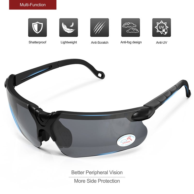 xaegistac Shooting Glasses with Case Anti Fog Hunting Safety Glasses for Men Women (Black) - Image 2