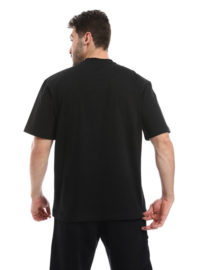 WHITE RABBIT Printed Black Comfy T-Shirt  - Image 3