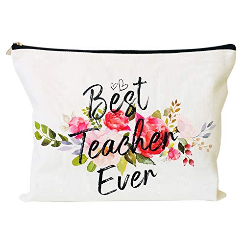 Charmoly Teacher Appreciation Gifts Teacher Gifts Best Teacher Ever Teacher Gifts for Women Teacher Makeup Bag Pouch - Image 2