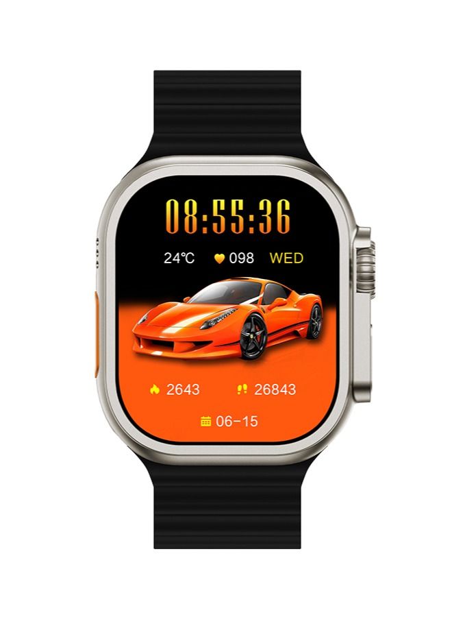 JOYFOCUS Z77 Ultra Smartwatch 2.1-inch IPS Full-angle HD Color Screen Bluetooth Call Smart Voice Assistant GPS Positioning Sports Watch-Black - Image 2