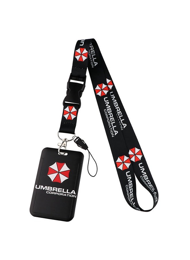 Generic Resident Evil Umbrella Neck Strap Lanyard ID Credit Card Pass Lanyard,for Mobile Phone And U Disk Neck Strap Keychain Soft Fabric Lanyard,With Quick Release Detachable Buckle,protective case  - Image 1