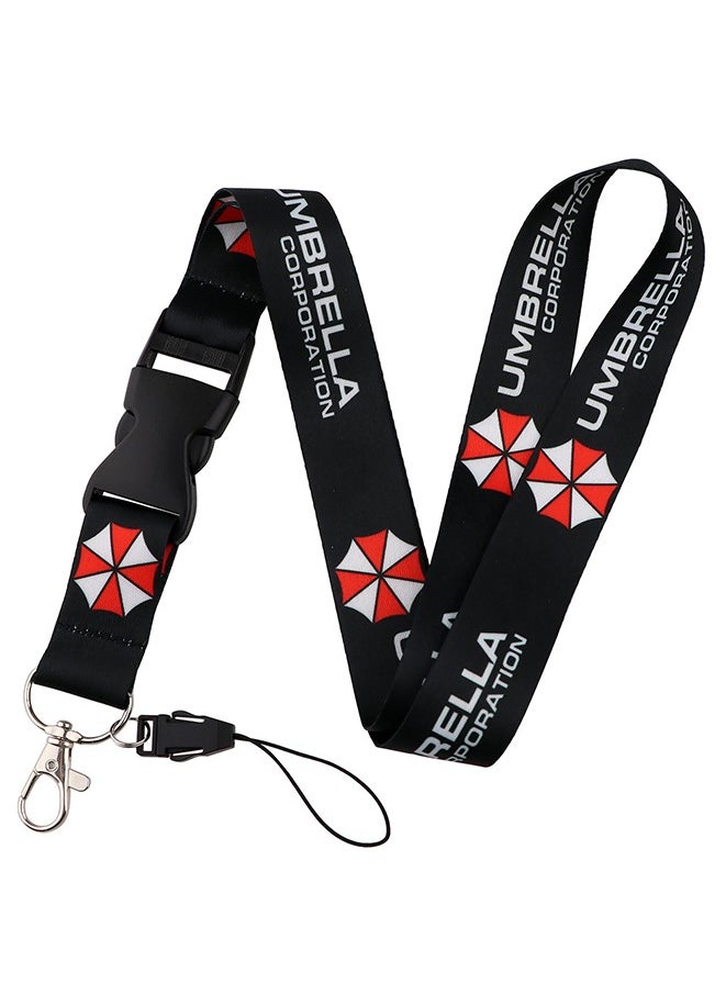 Generic Resident Evil Umbrella Neck Strap Lanyard ID Credit Card Pass Lanyard,for Mobile Phone And U Disk Neck Strap Keychain Soft Fabric Lanyard,With Quick Release Detachable Buckle,protective case  - Image 2
