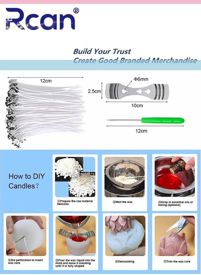 ركان مجموعة قوالب شموع سيليكون مكونة من 6 قطع لصنع الشموع، قالب شمعة فقاعية، قالب سيليكون على شكل وردة ثلاثية الأبعاد، قالب كعكة للخبز والحلوى، قالب سيليكون لشمع الصويا والصابون والشموع المعطرة - Image 3