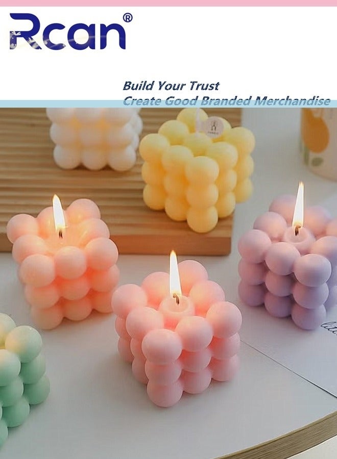 ركان مجموعة قوالب شموع سيليكون مكونة من 6 قطع لصنع الشموع، قالب شمعة فقاعية، قالب سيليكون على شكل وردة ثلاثية الأبعاد، قالب كعكة للخبز والحلوى، قالب سيليكون لشمع الصويا والصابون والشموع المعطرة - Image 5