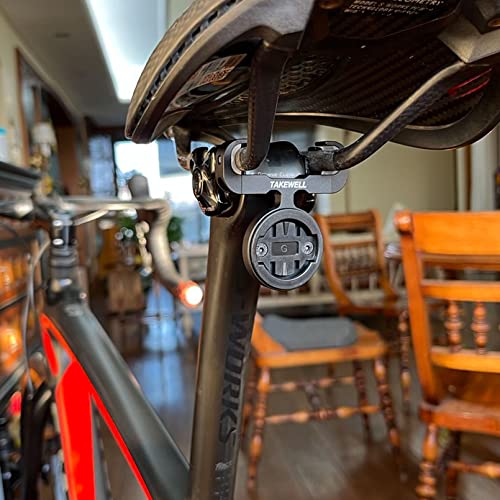 TAKEWELL حامل مقعد الدراجة Takewell - تركيب عمود المقعد لجهاز Garmin Varia RTL515، متوافق مع Garmin Varia RTL510/RVR315، سبيكة الألمنيوم، مثبت بالبراغي. - Image 3