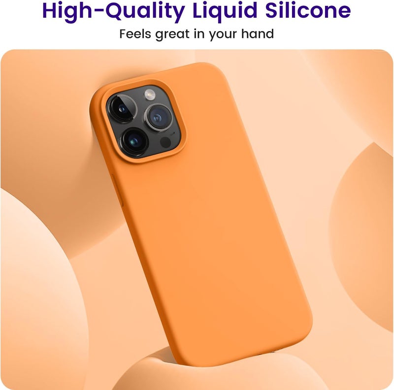 OTOFLY Designed for iPhone 14 Pro Max Case, Silicone Shockproof Slim Thin Phone Case for iPhone 14 Pro Max 6.7 inch (Orange) - Image 4