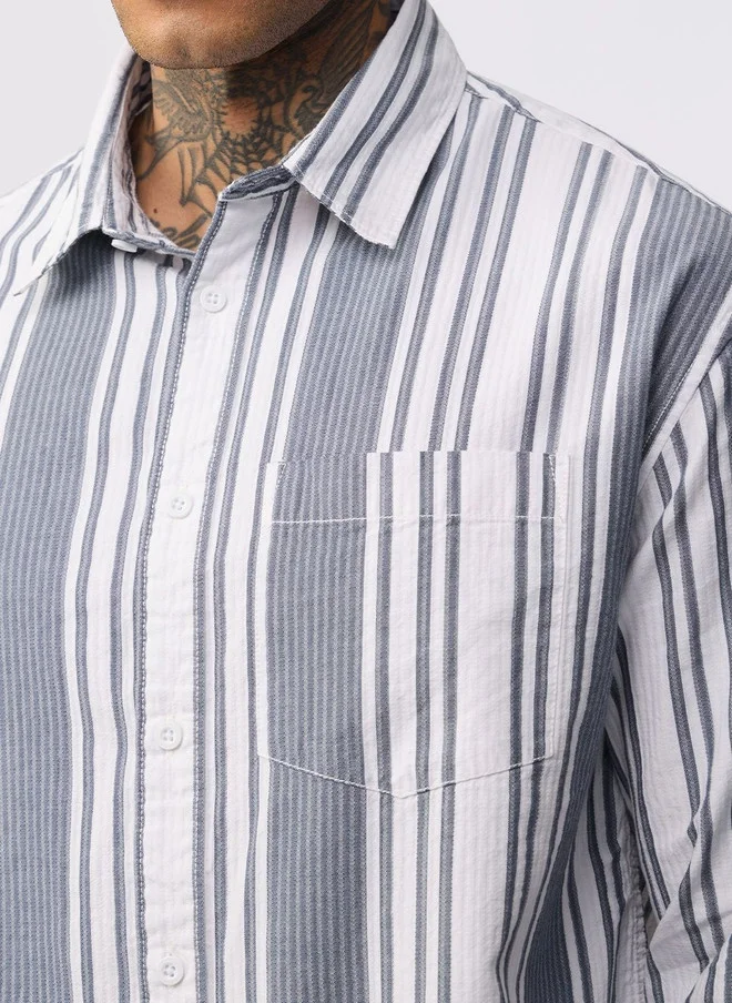 The Souled Store  The Souled Store Men Striped Casual Shirt  | Best Price UAE