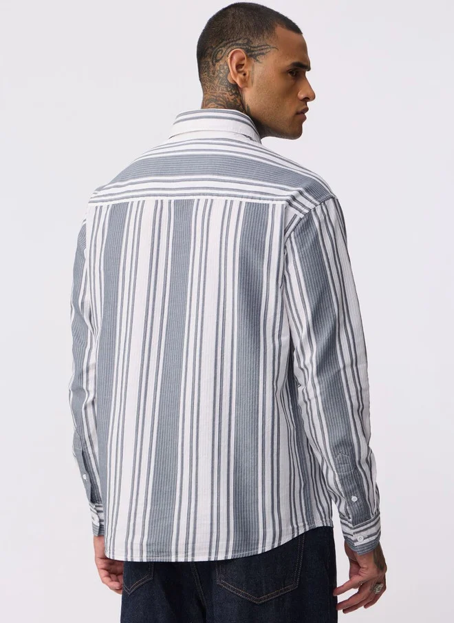 ذا سوليد ستور The Souled Store Men Striped Casual Shirt