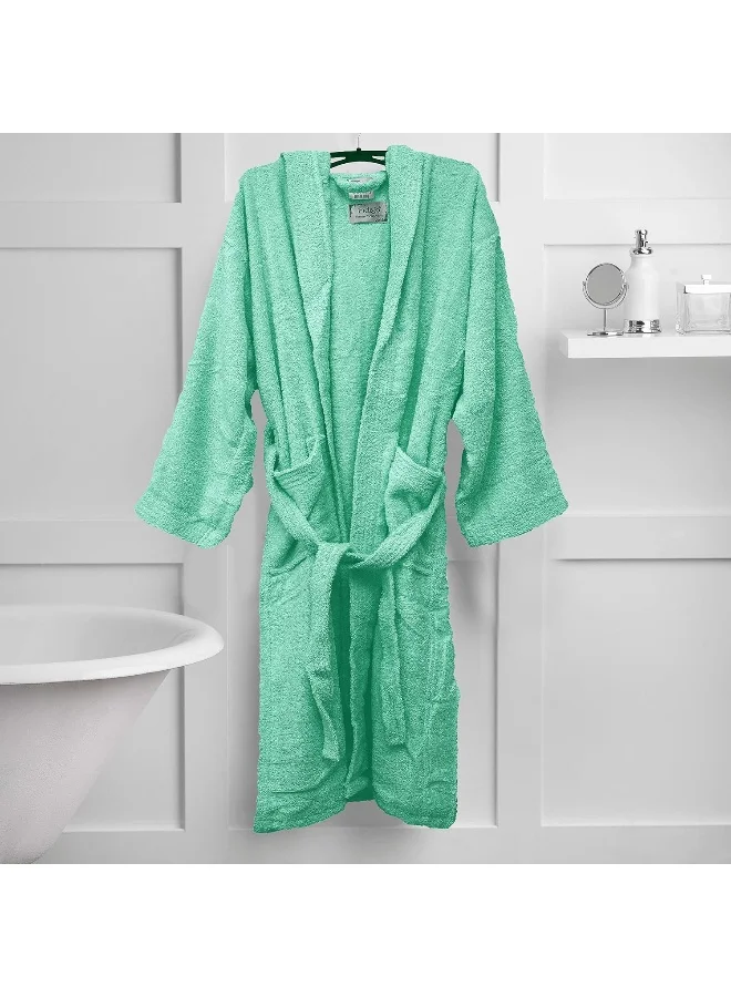 Bliss Casa Unisex Hooded Bathrobe - 100% Cotton, Super Soft, Highly Absorbent Bathrobes For Women & Men- Perfect for Everyday Use