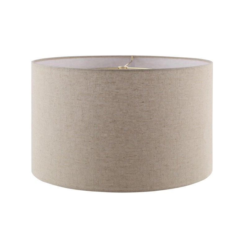 Aspen Creative 31461A Transitional Hardback Drum Cylinder Shape Spider Construction Lamp Shade in Beige 17 Top x 17 Bottom x 10 Height
