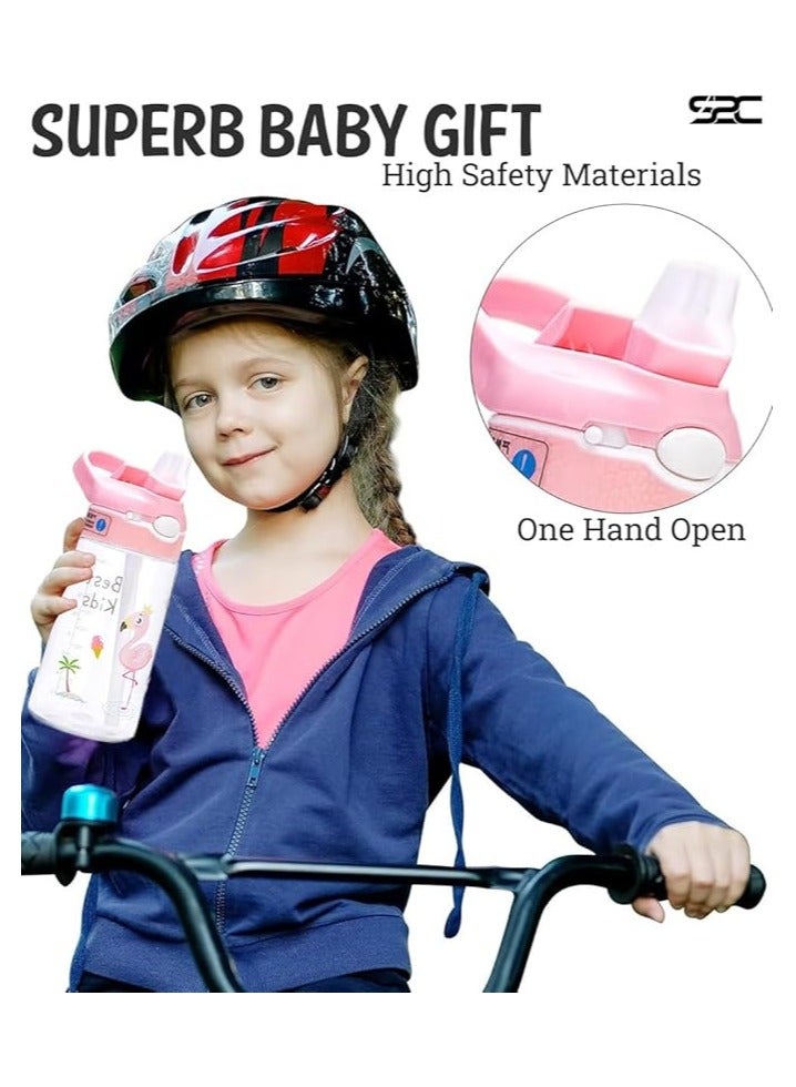 S2C S2C Kids Water Bottle with Straw & Handle - 16 oz BPA Free Kids Water Bottles, Spill Proof Cups for kids, Easy-Clean, Water Bottle With Straw,Kids Water Bottle For School,toddler water bottle - Image 3