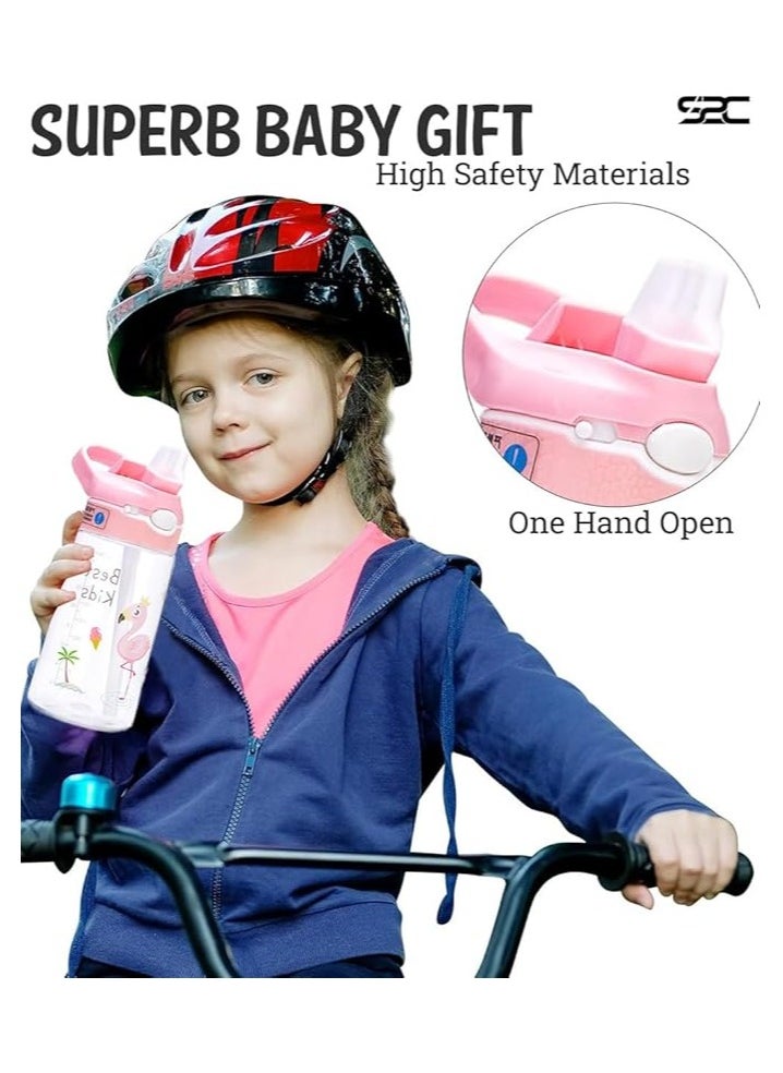 S2C - S2C Kids Water Bottle with Straw & Handle - 16 oz BPA Free Kids Water Bottles, Spill Proof Cups for kids, Easy-Clean, Water Bottle With Straw,Kids Water Bottle For School,toddler water bottle - Image 1